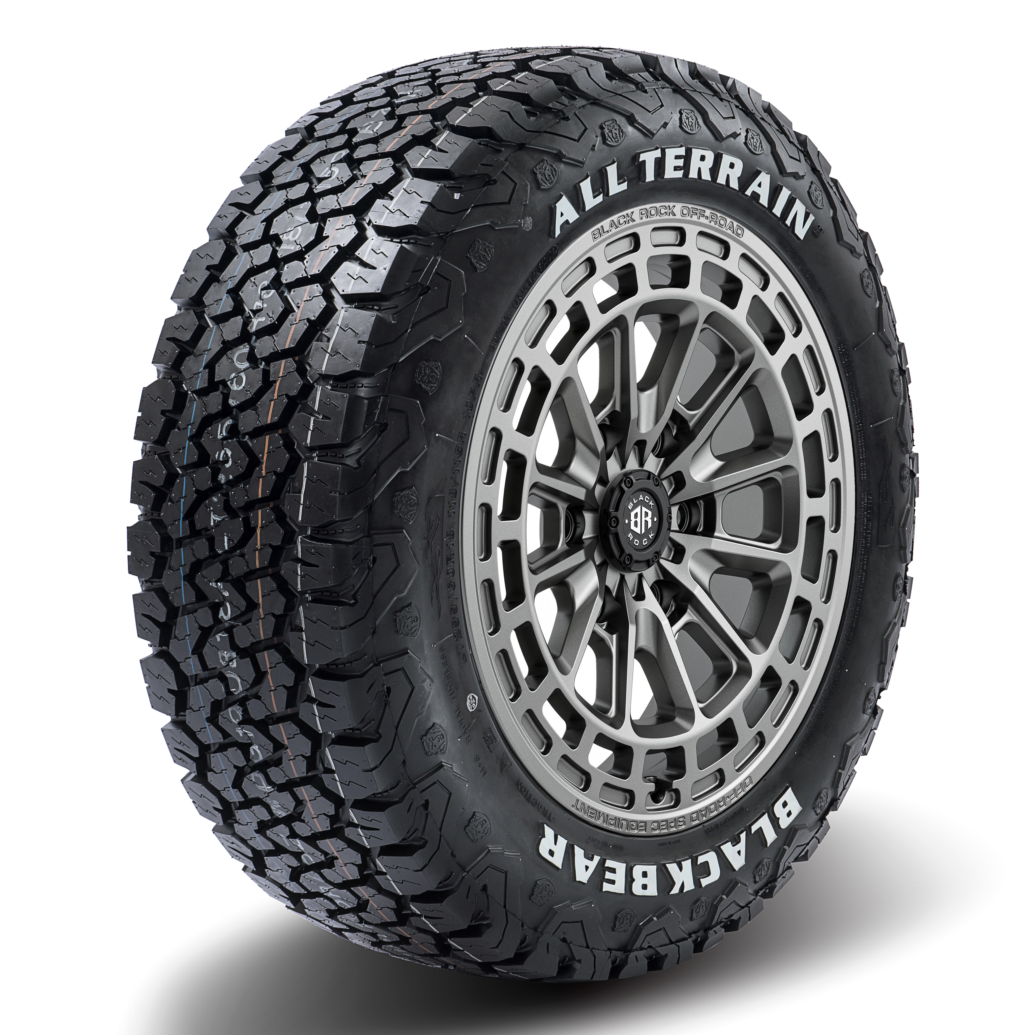 Black Rock Vortex Gunmetal Grey 18X8.5 6X139.7 +30 WHEEL & TYRE PACKAGE