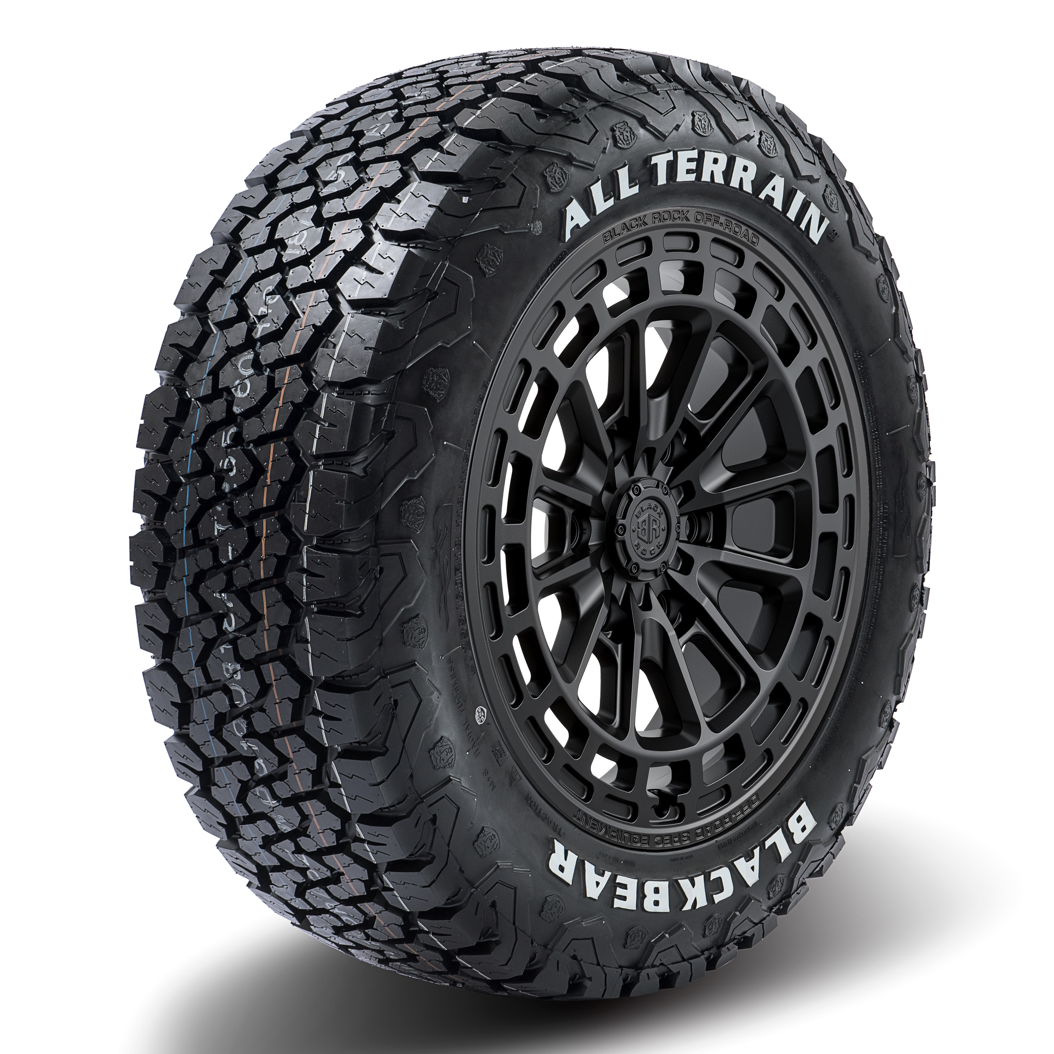 Black Rock Vortex Satin Black 18X8.5 6X139.7 +30 WHEEL & TYRE PACKAGE