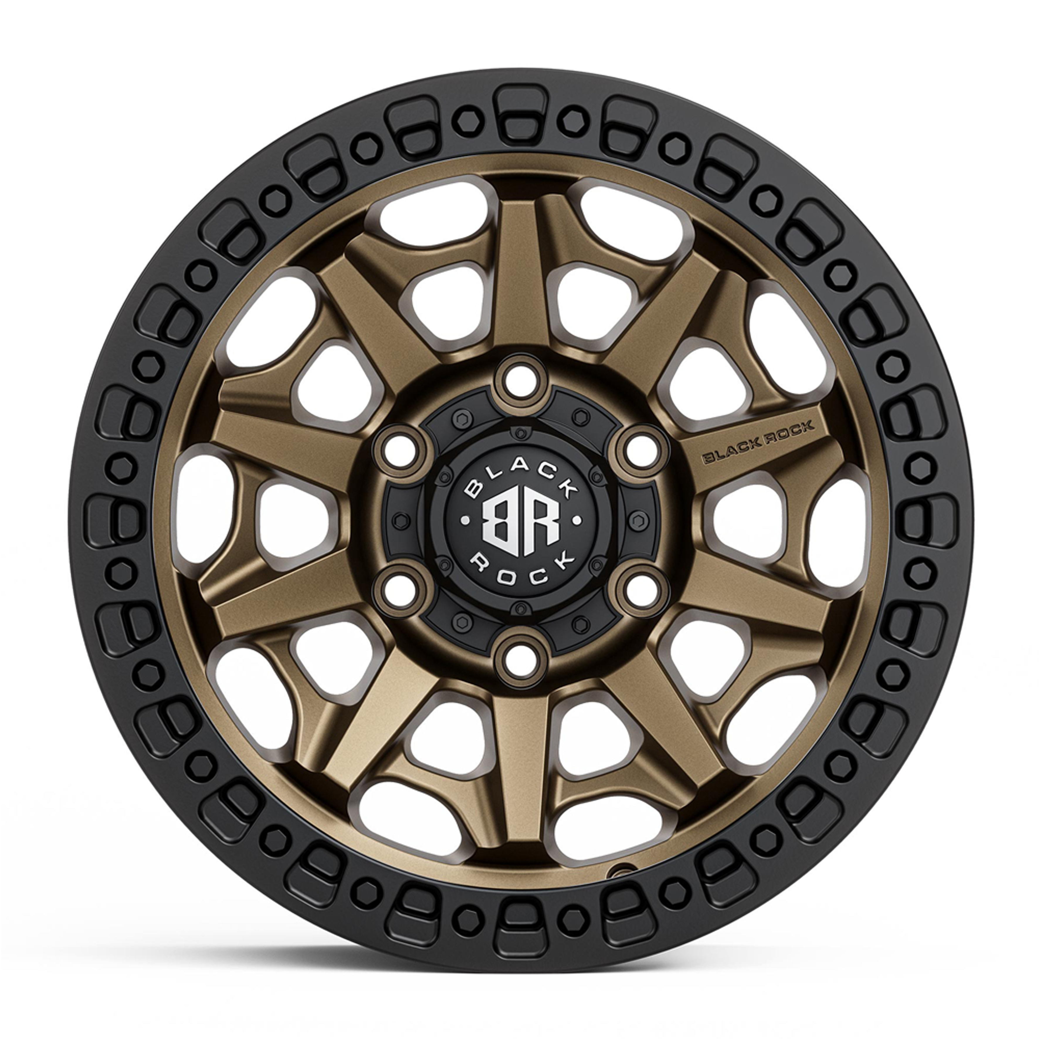 Black Rock Cage Dark Bronze Black Ring 17X9 6X139.7 +12 WHEEL & TYRE PACKAGE