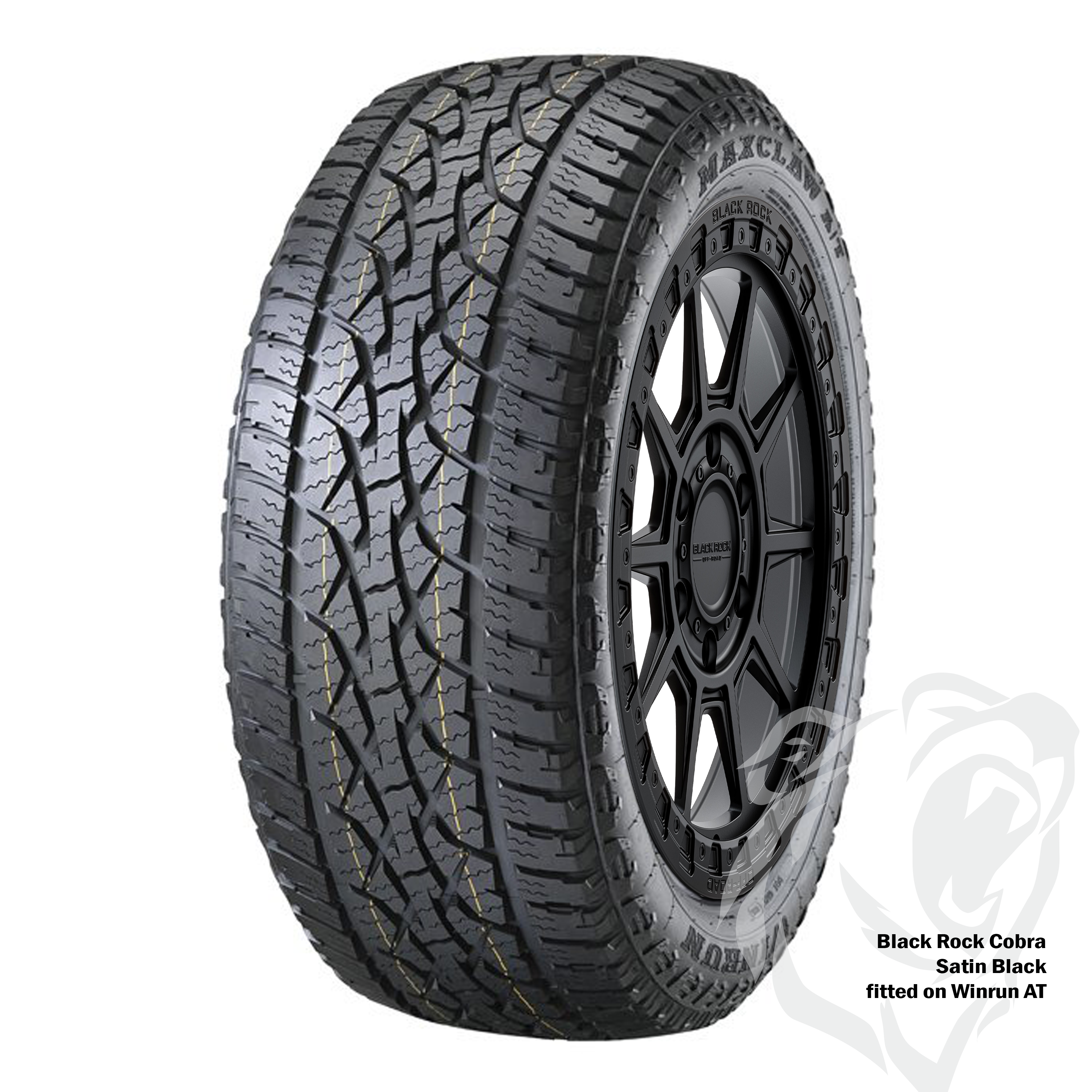 Black Rock Gunner Satin Black 17X9 6X139.7 +20 or +25 WHEEL & TYRE PACKAGE