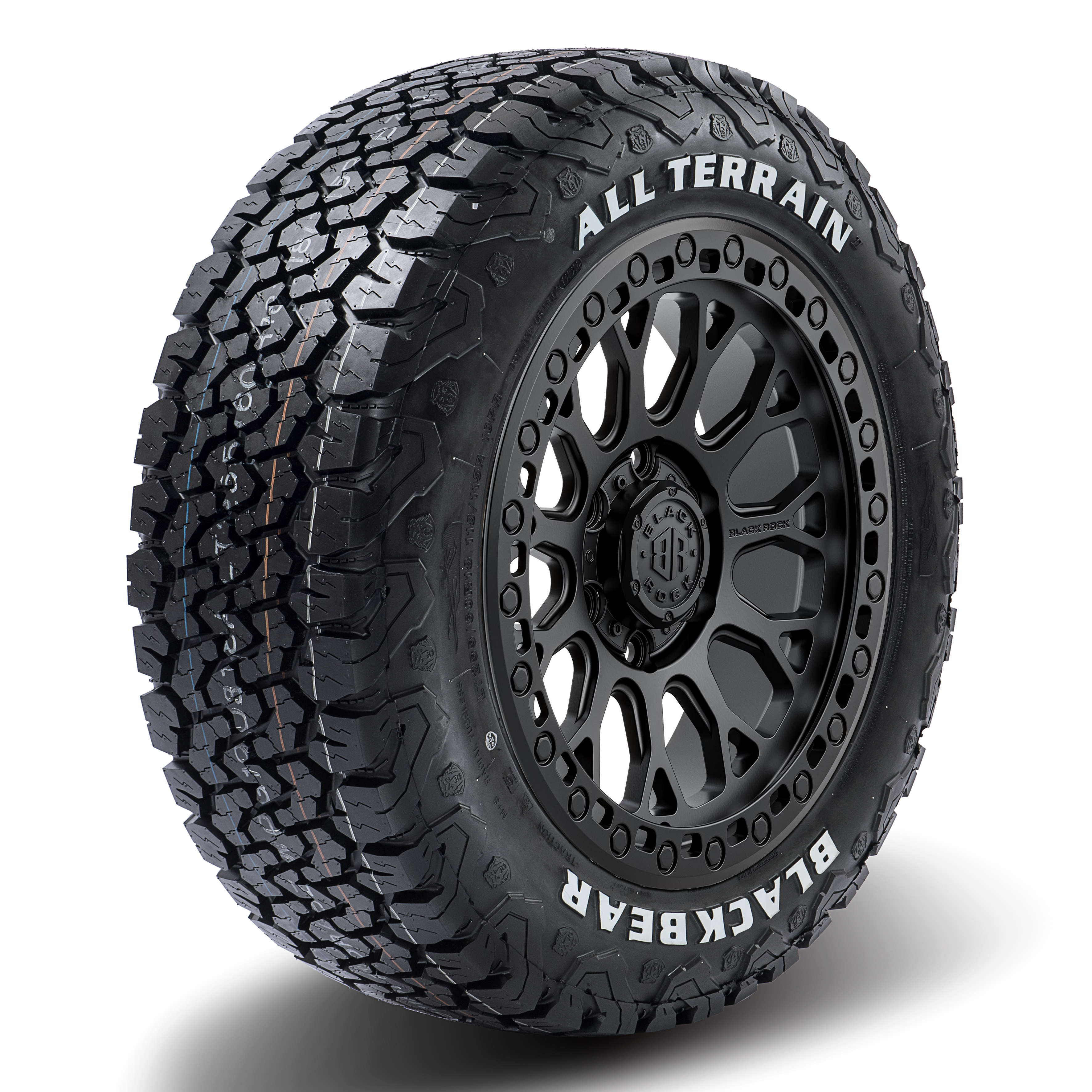 Black Rock Spider Satin Black 18X9 6X139.7 +12, or +35 WHEEL & TYRE PACKAGE