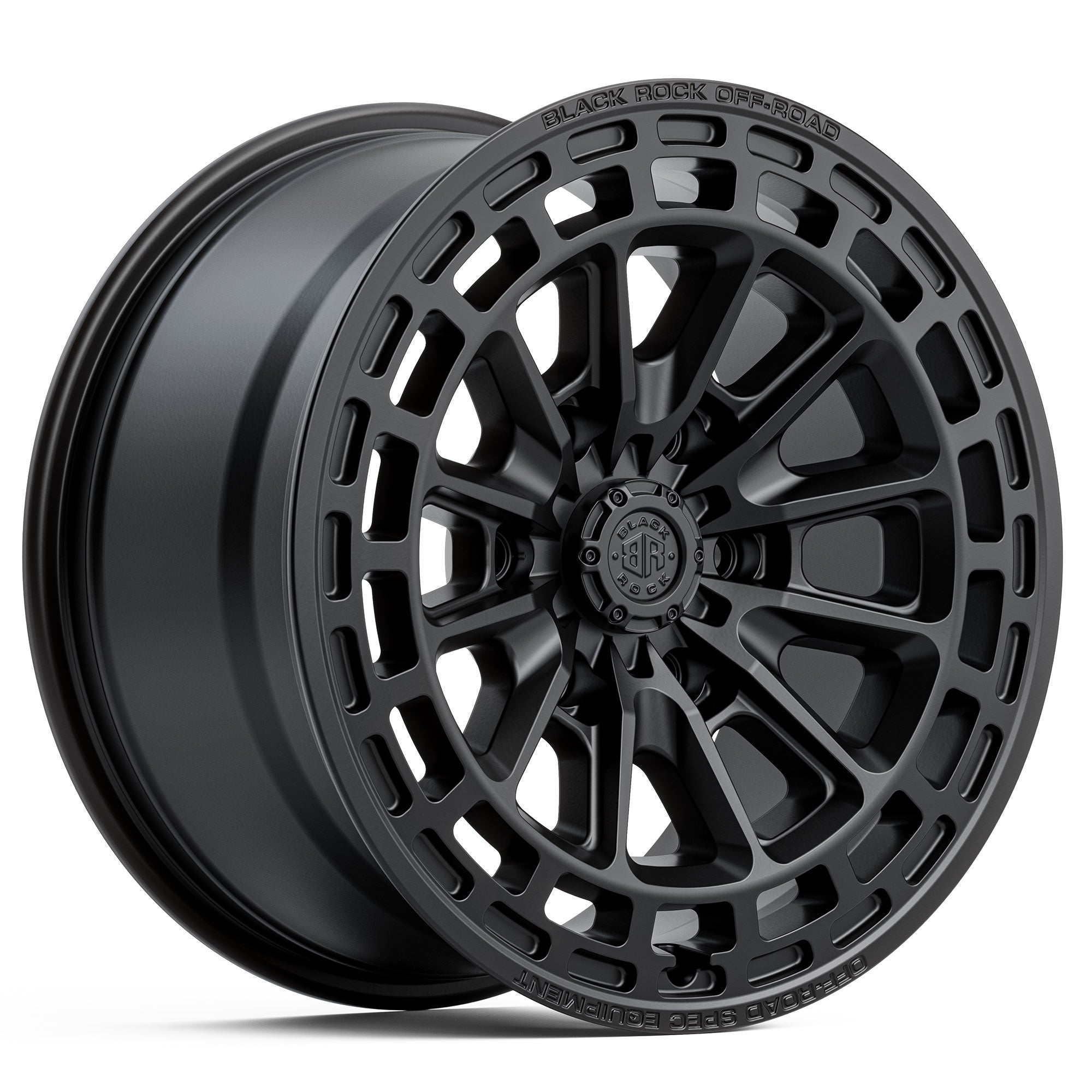 Black Rock Vortex Satin Black 18X8.5 6X139.7 +30 WHEEL & TYRE PACKAGE
