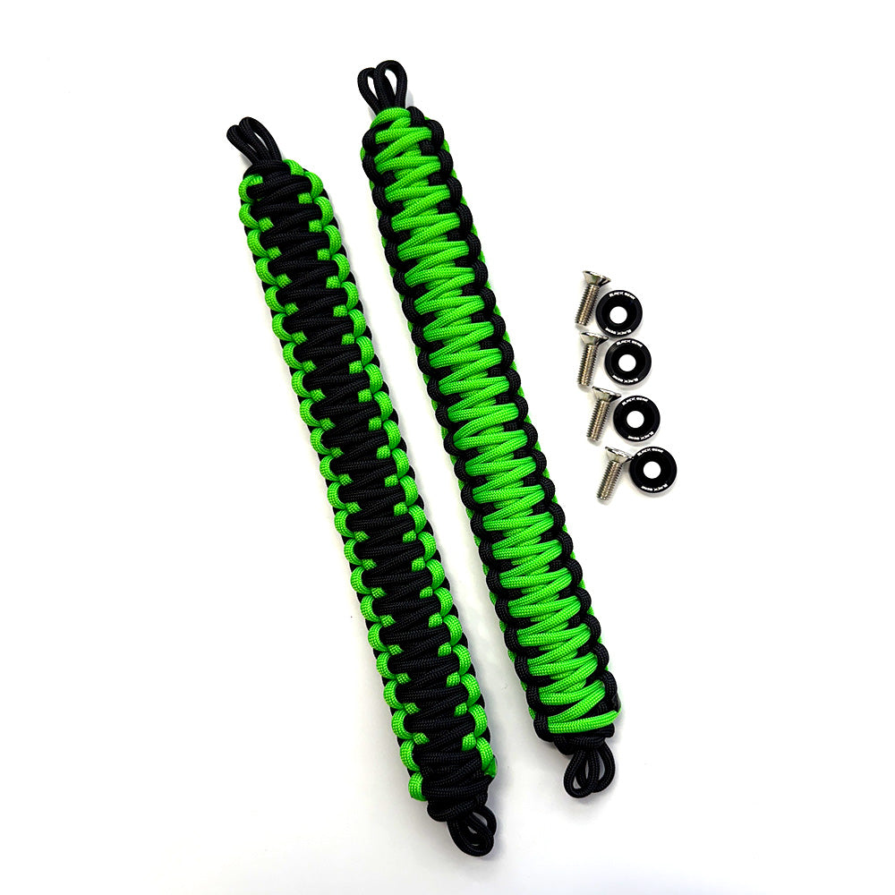 Green & Black Paracord Grab Handles
