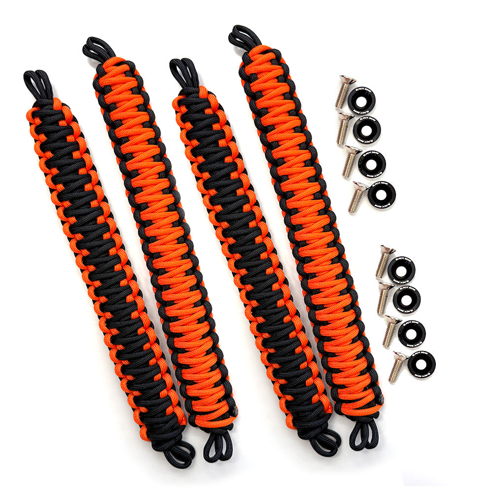 Orange & Black Paracord Grab Handles