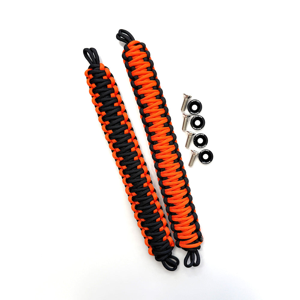Orange & Black Paracord Grab Handles