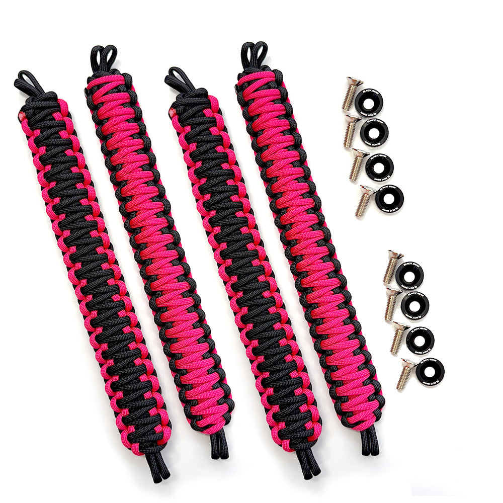 Pink & Black Paracord Grab Handles