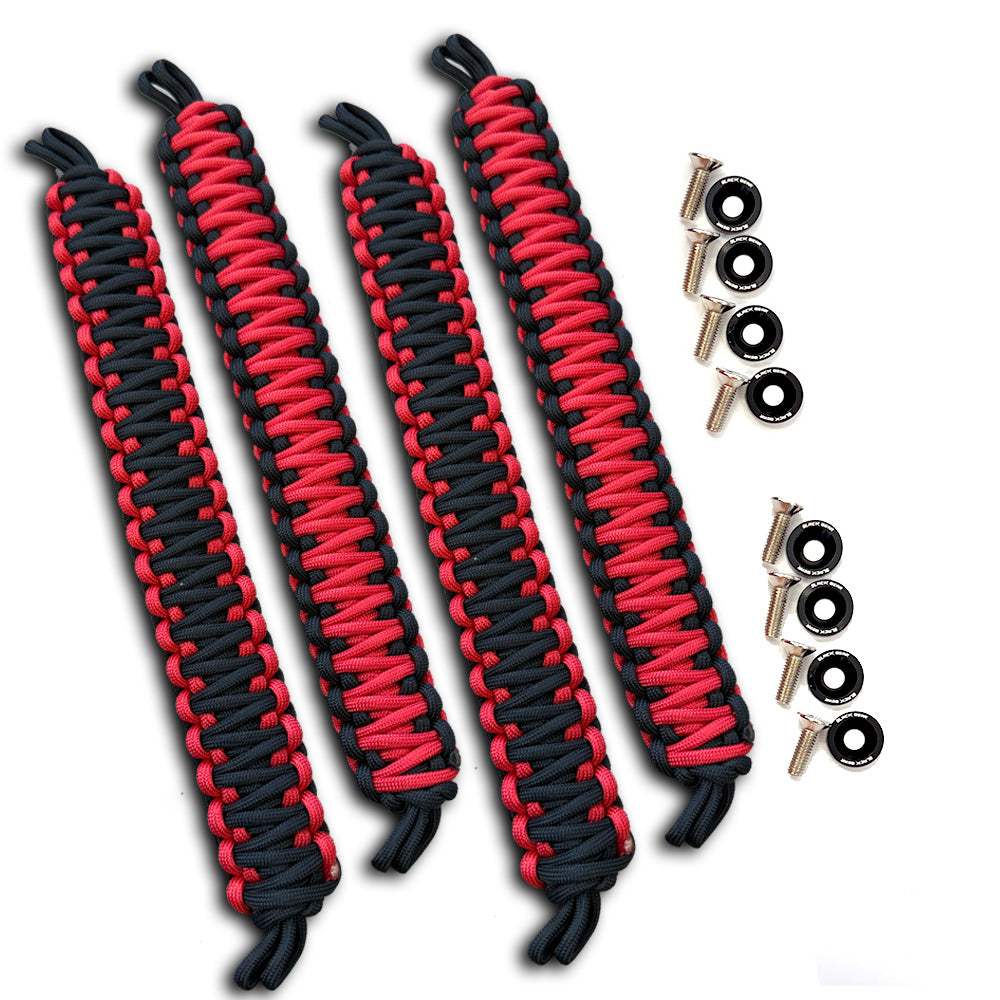 Red & Black Paracord Grab Handles