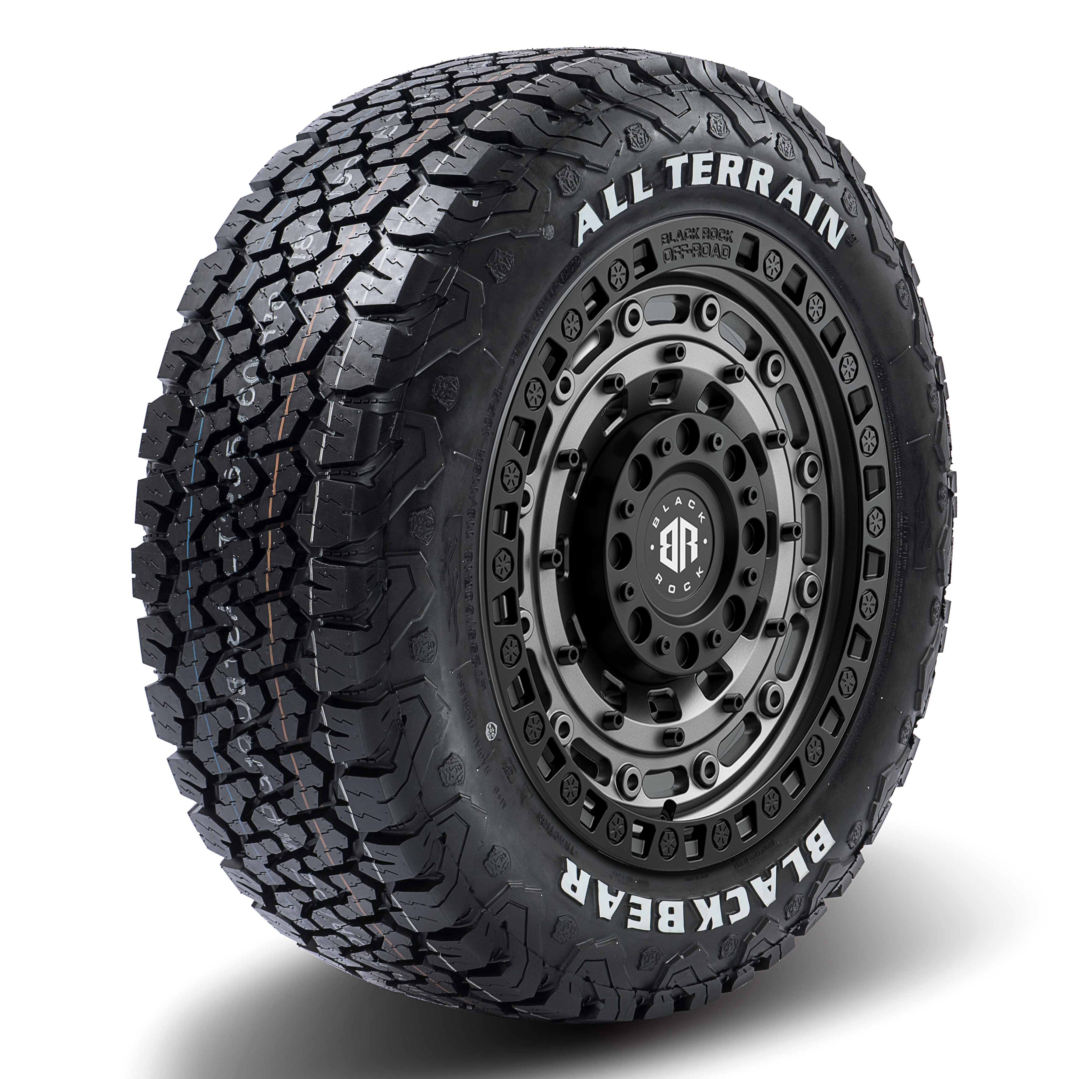 17x9 Black Rock Military WHEEL & TYRE PACKAGE (set of 4)