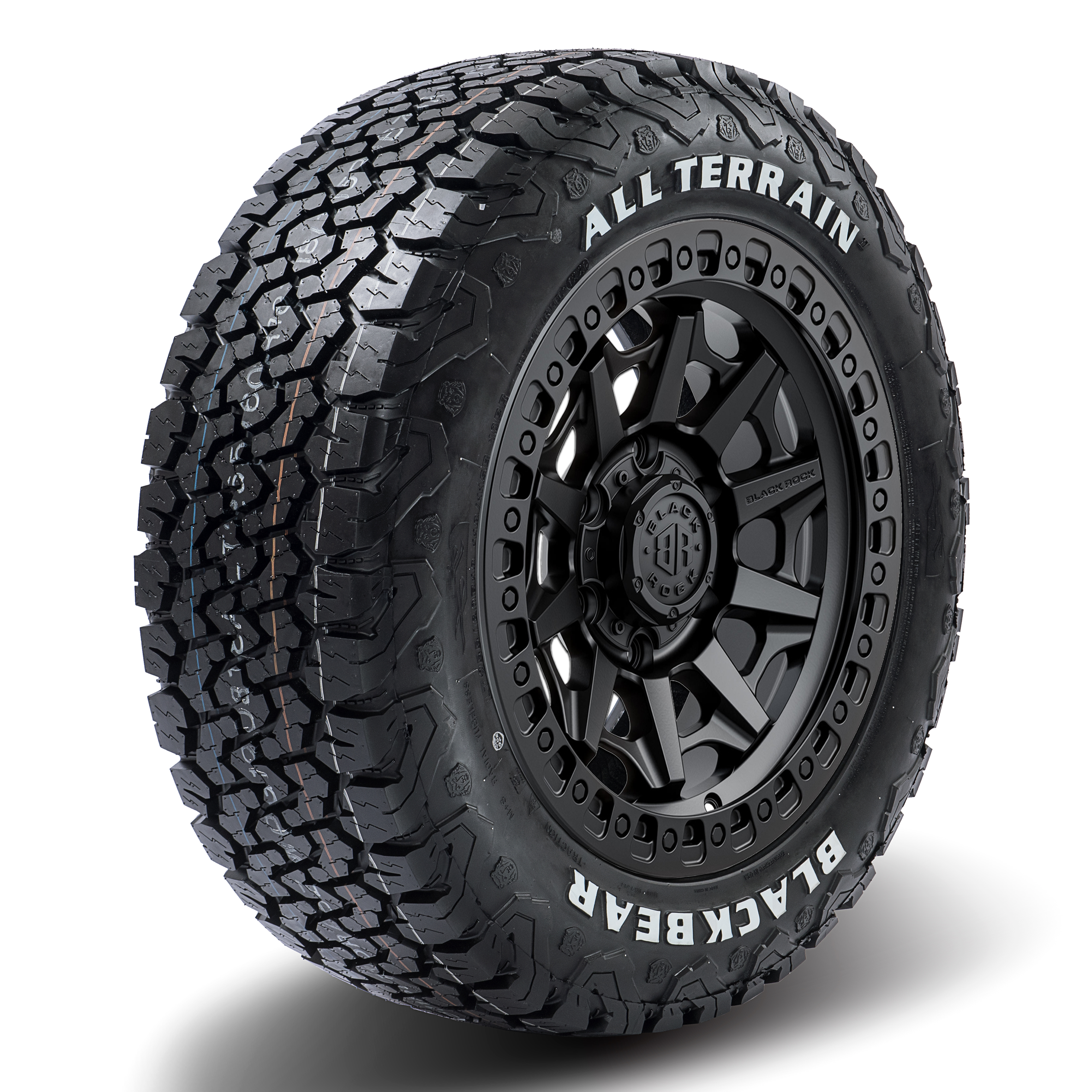 Black Rock Cage Satin Black 17X9 6X139.7 +12 WHEEL & TYRE PACKAGE