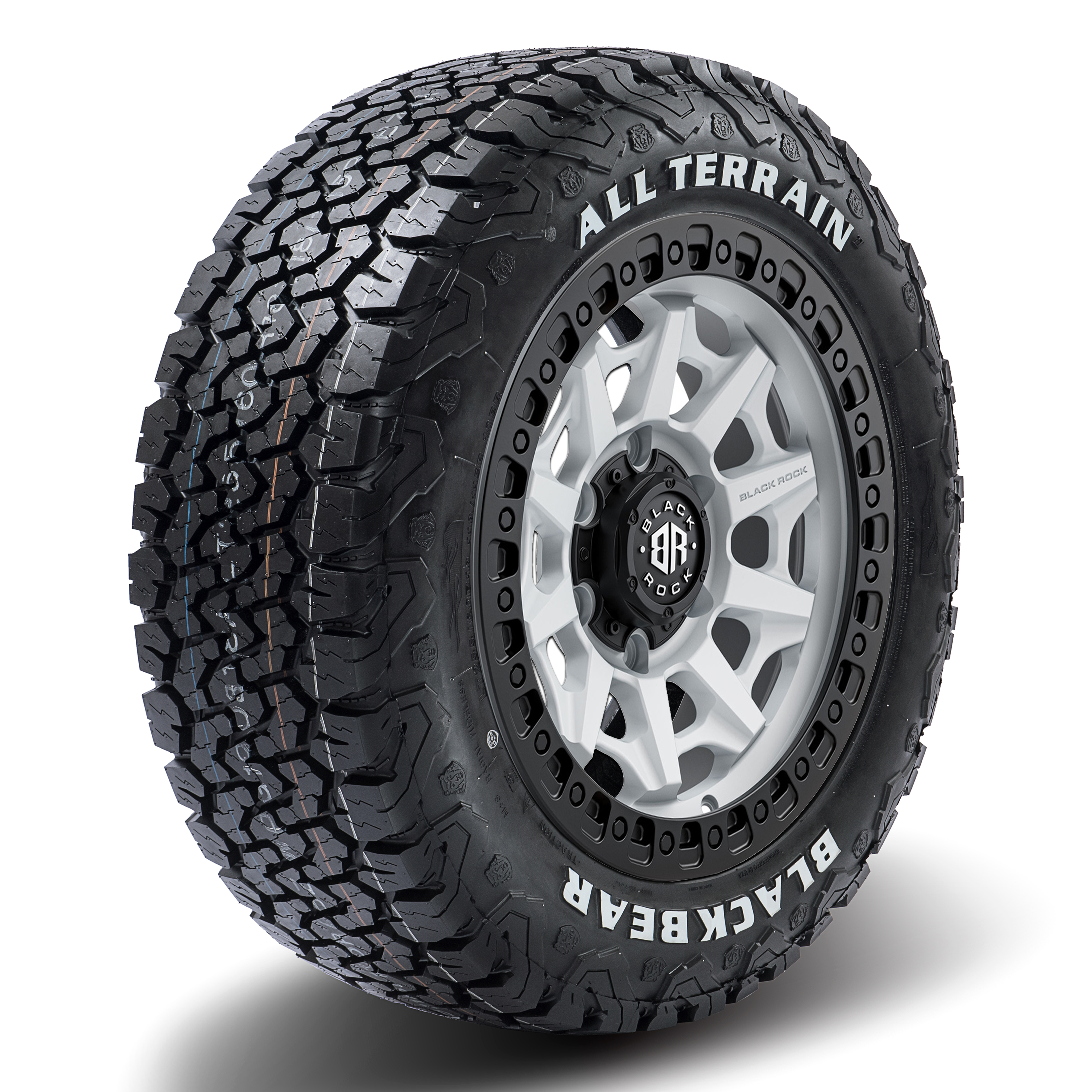 Black Rock Cage Satin White Black Ring 17X9 6X139.7 +12 WHEEL & TYRE PACKAGE