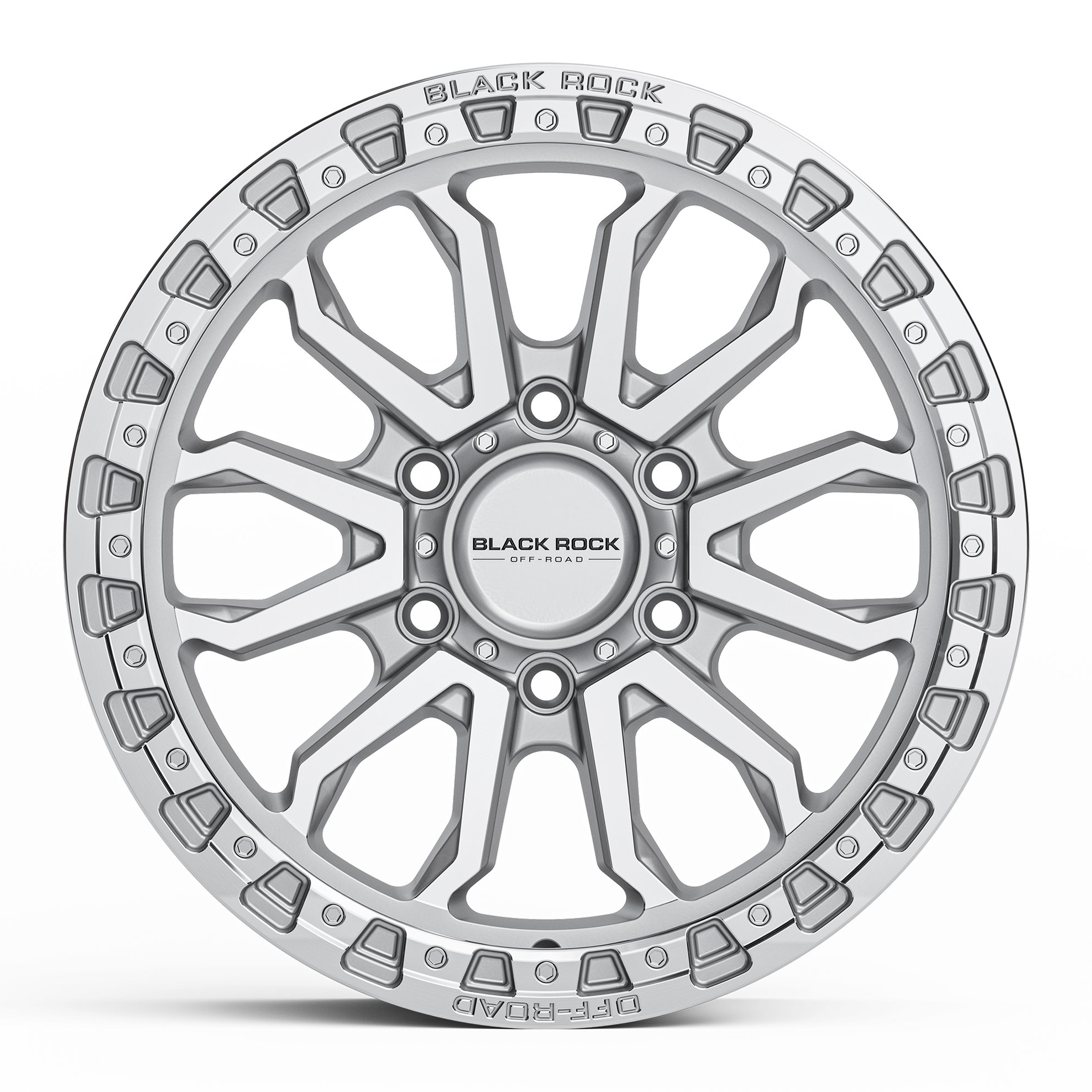 Black Rock Cobra Silver Machined 17X9 6X139.7 WHEEL & TYRE PACKAGE