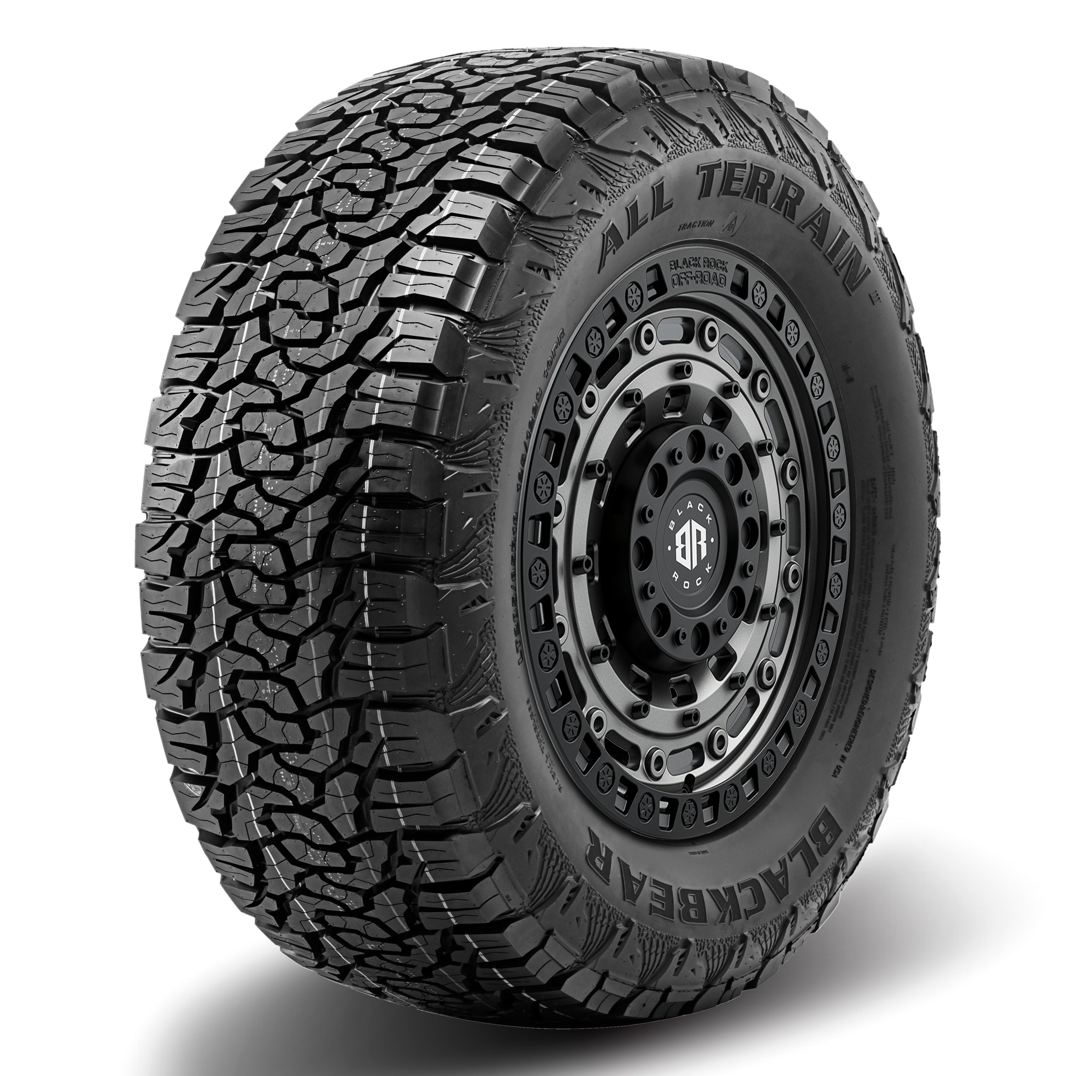 17x9 Black Rock Military WHEEL & TYRE PACKAGE (set of 4)