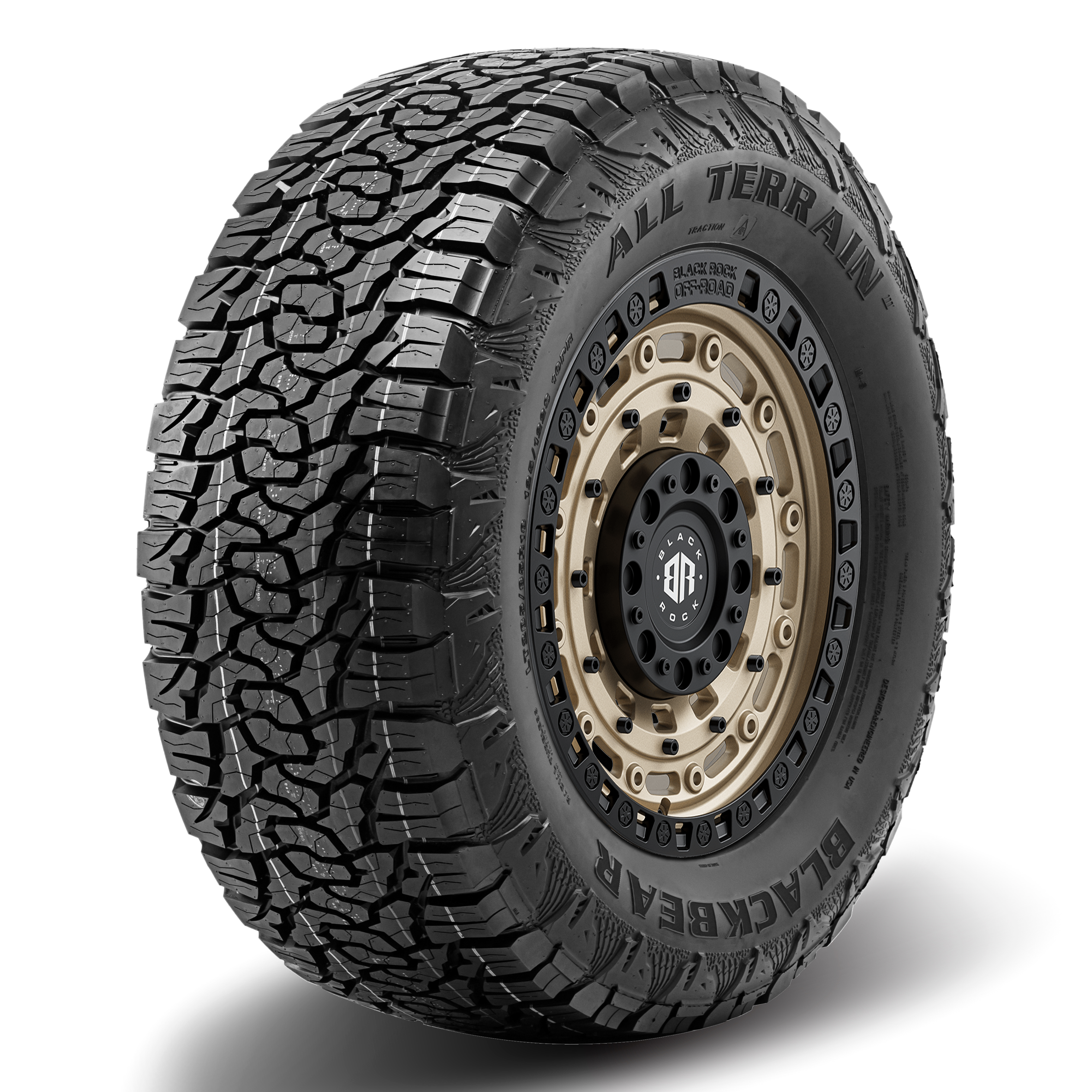 17x9 Black Rock Military WHEEL & TYRE PACKAGE (set of 4)