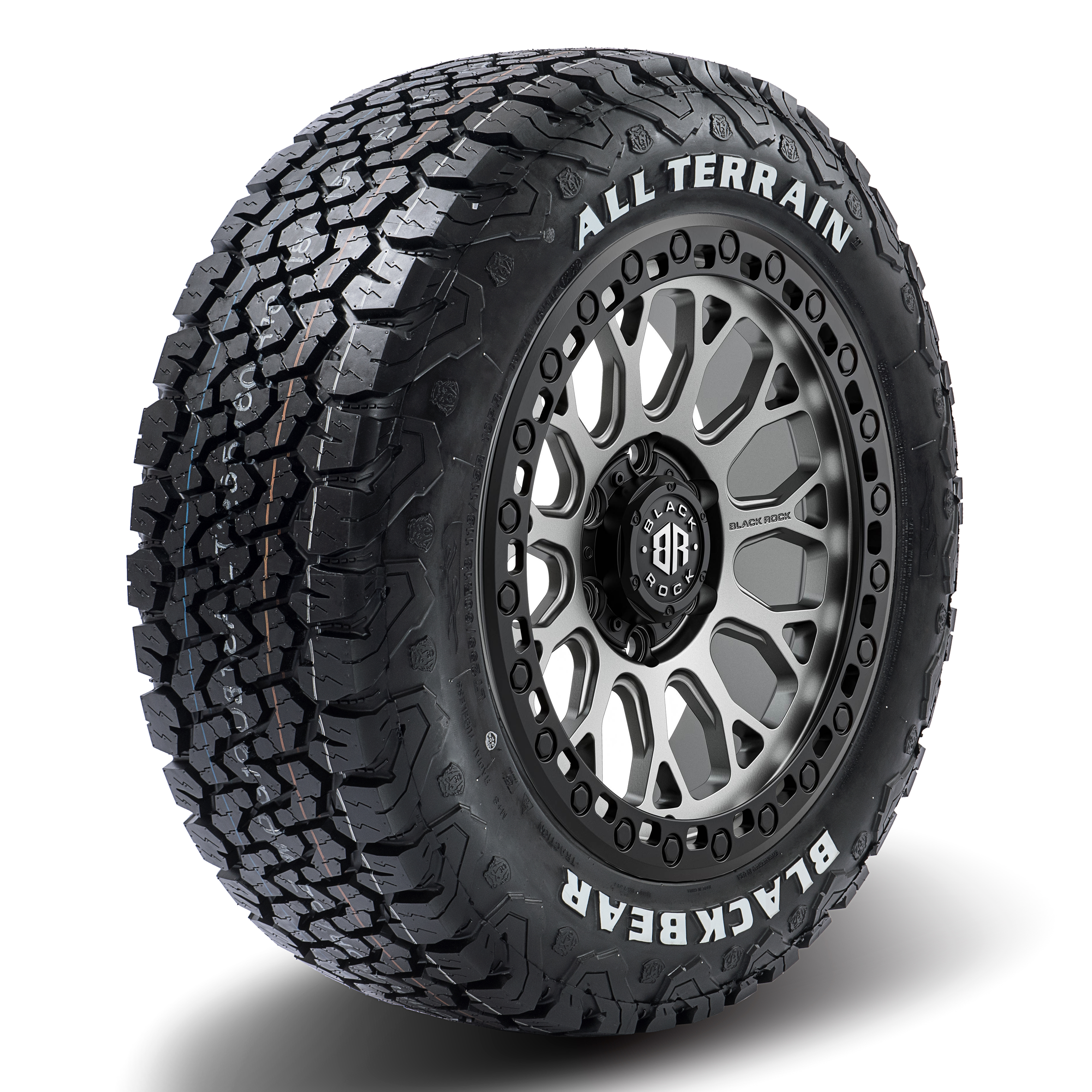 Black Rock Spider Gunmetal Grey Black Ring 17X9 6X139.7 +12 WHEEL & TYRE PACKAGE