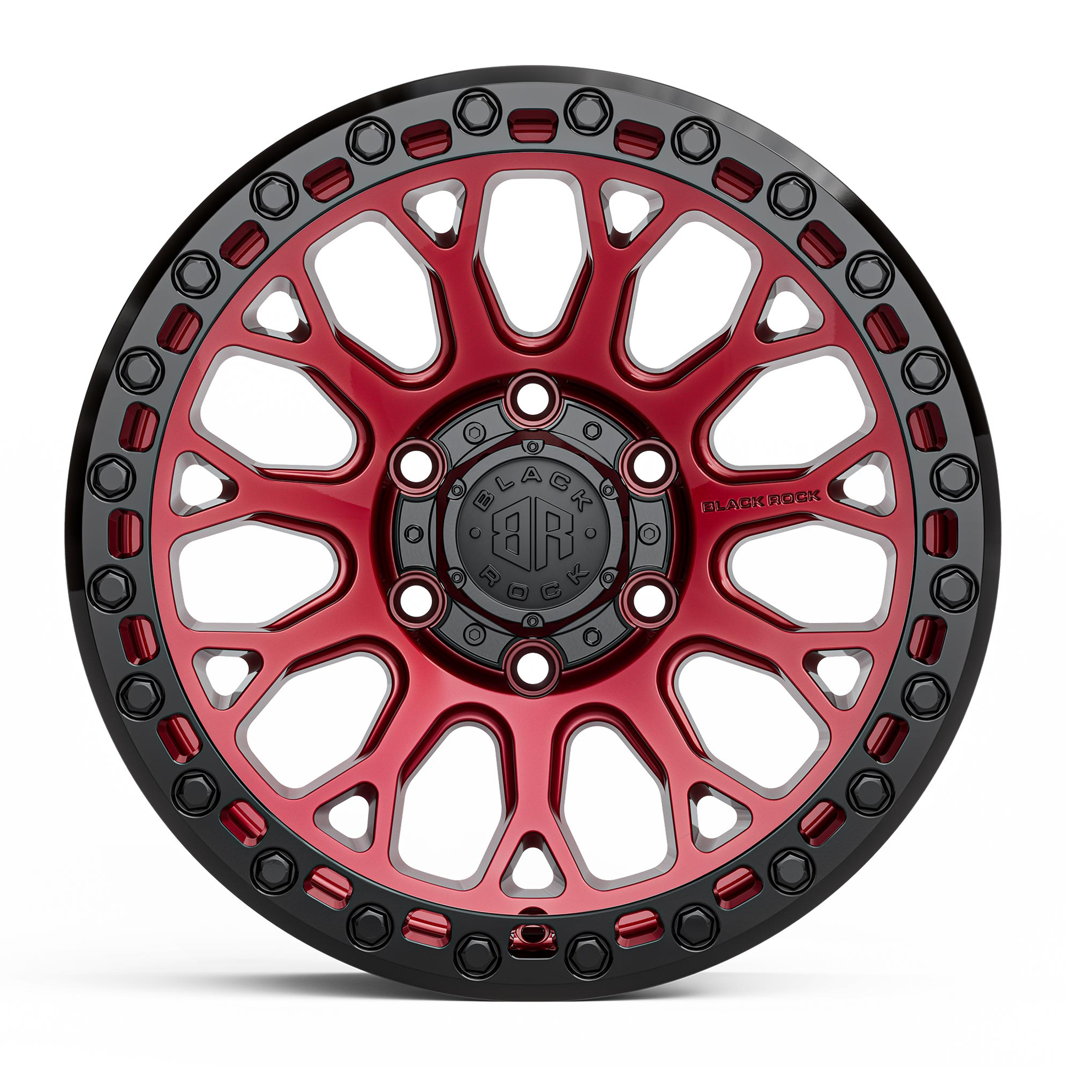 Black Rock Spider Illusion Red Black Ring 17X9 6X139.7 +12 WHEEL & TYRE PACKAGE