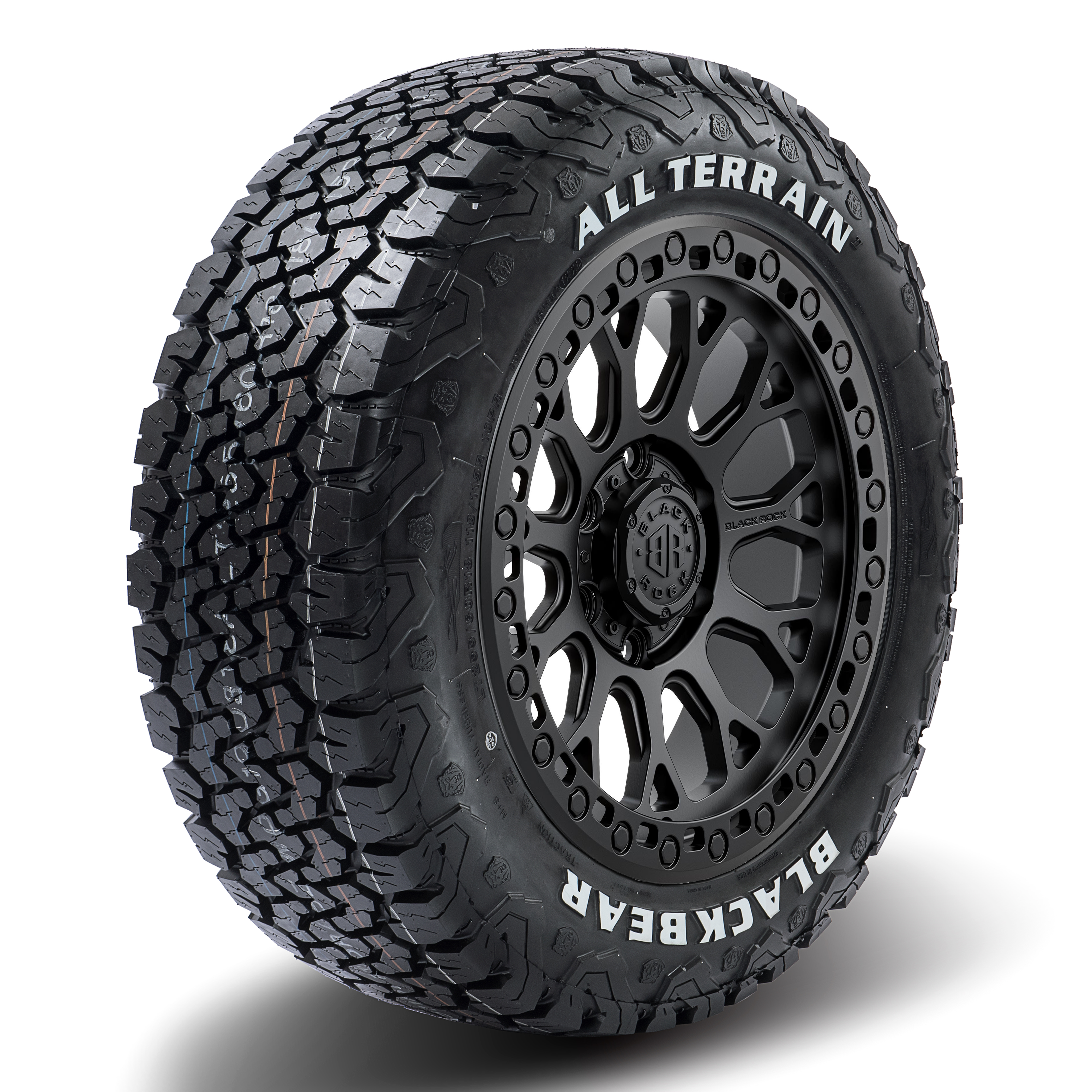 Black Rock Spider Satin Black 17X9 6X139.7 +12 WHEEL & TYRE PACKAGE