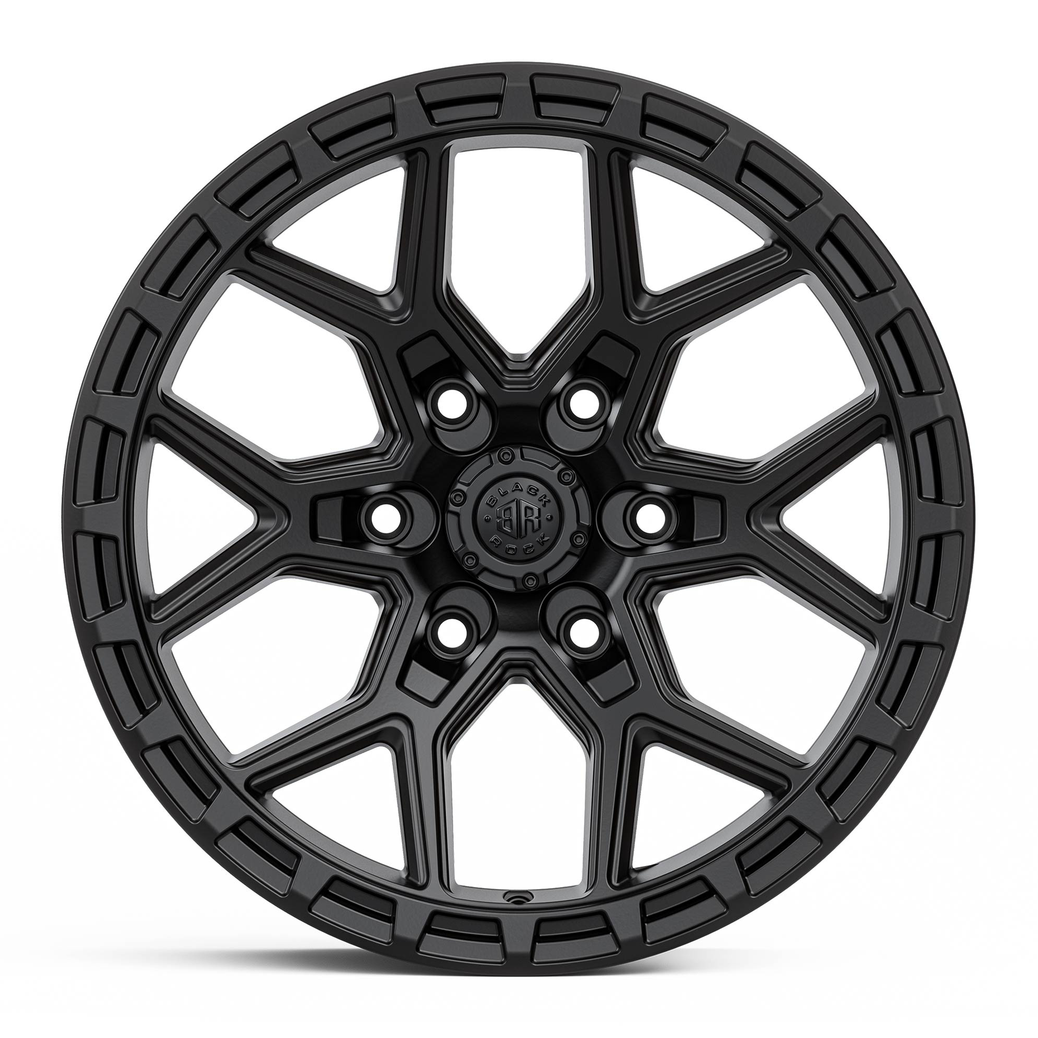 Black Rock Viper Satin Black 17X9 6X139.7 +12 WHEEL & TYRE PACKAGE