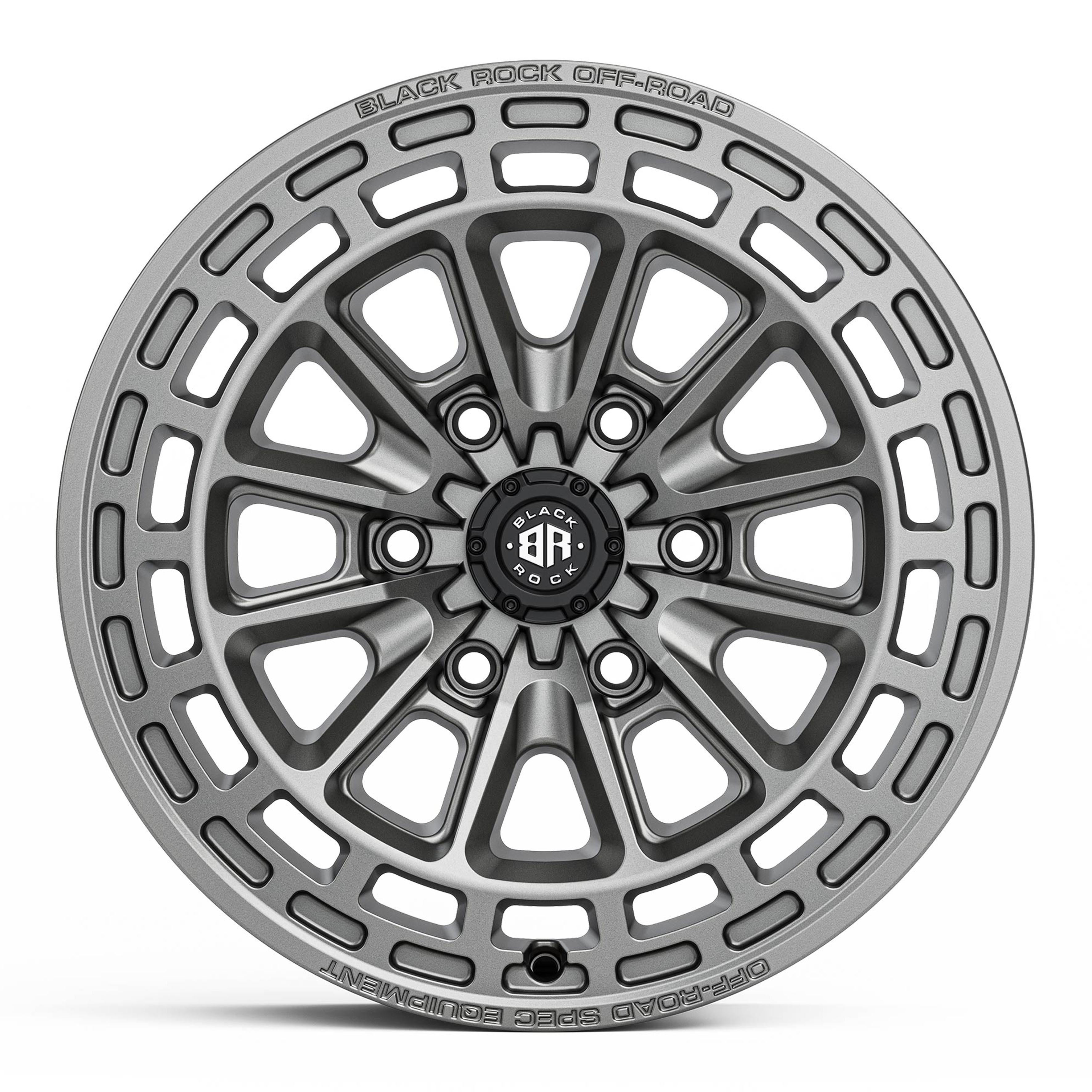 Black Rock Vortex Gunmetal Grey 17X8.5 6X139.7 +30 WHEEL & TYRE PACKAGE