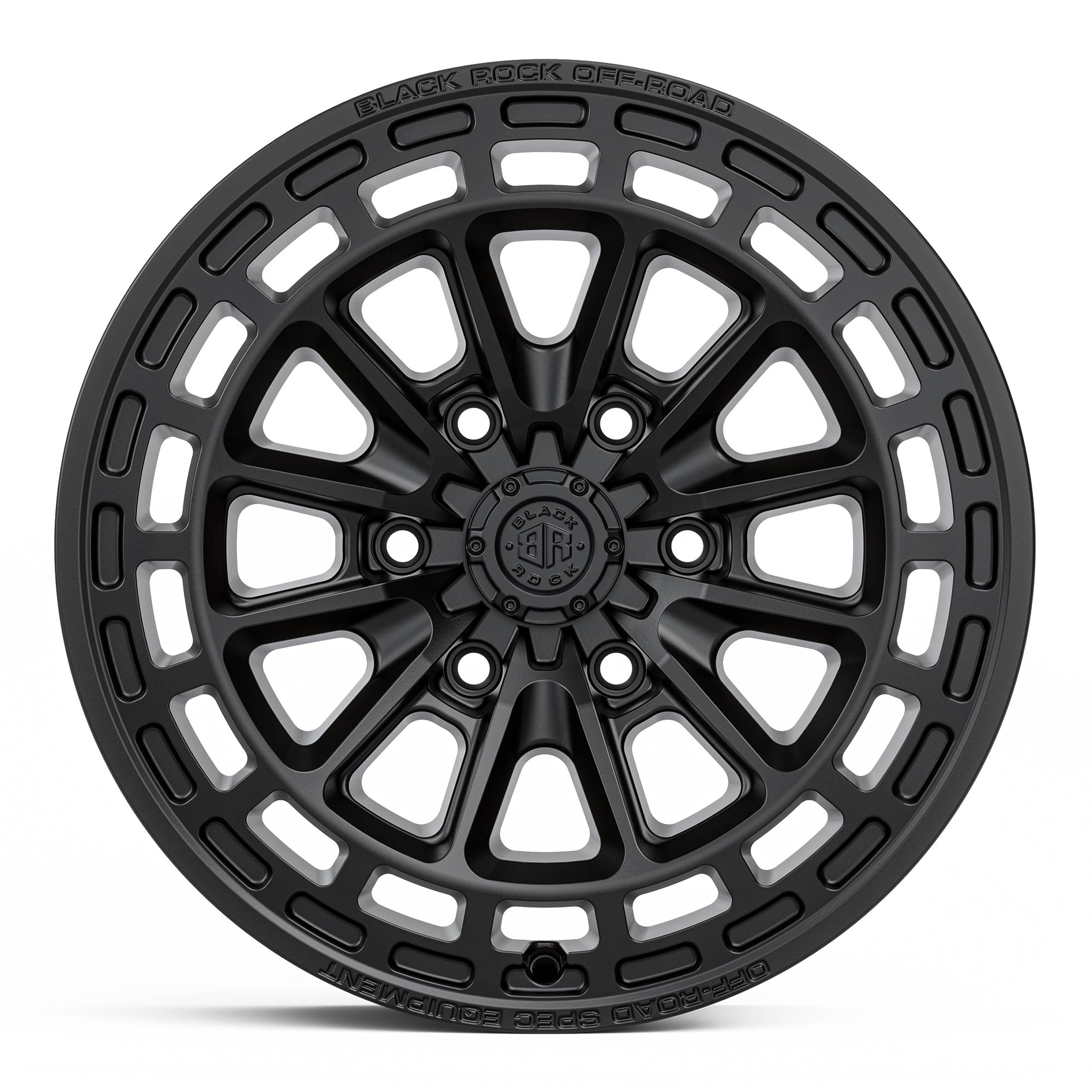 Black Rock Vortex Satin Black 17X8.5 6X139.7 +30 WHEEL & TYRE PACKAGE