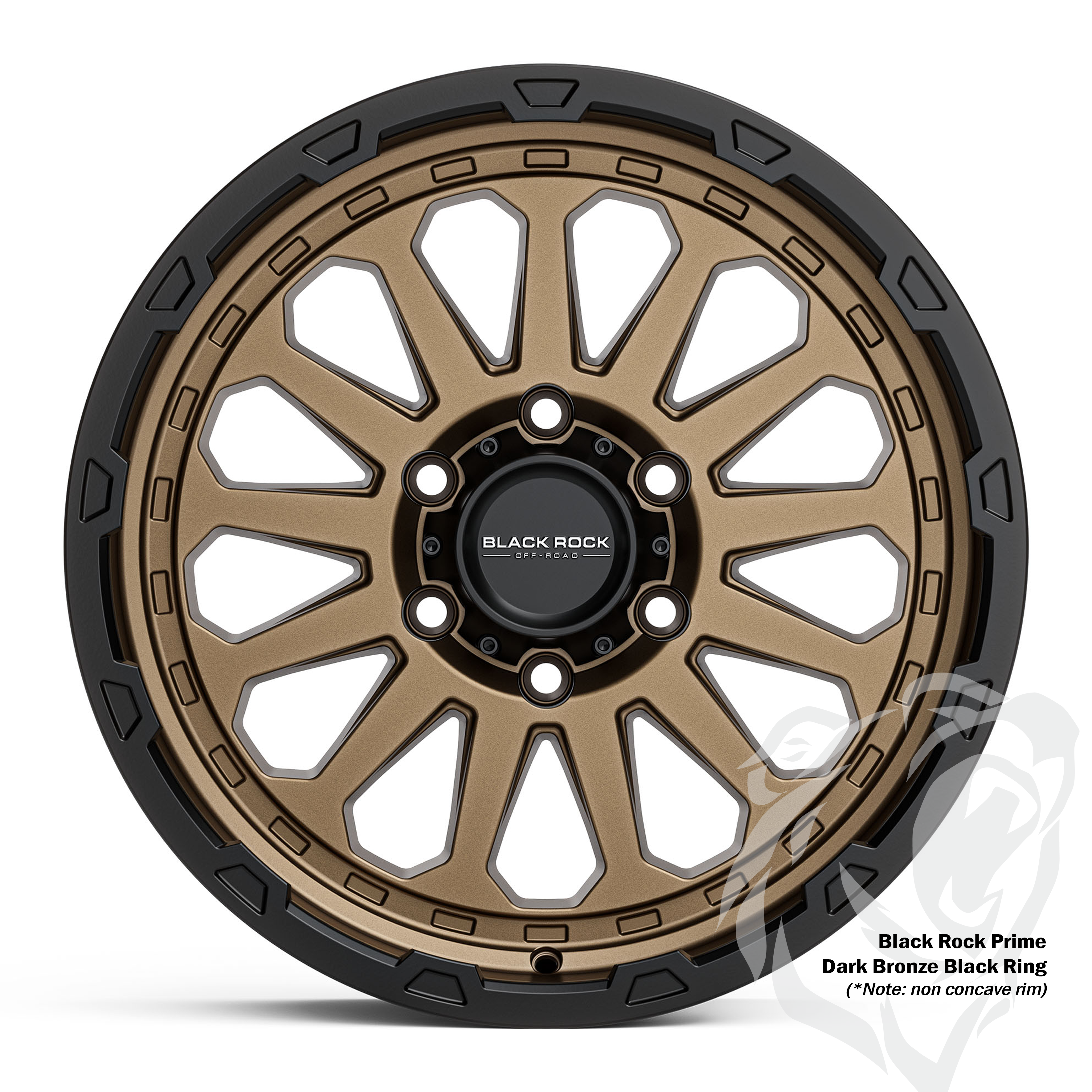 Black Rock Prime Dark Bronze Black Ring 18X9 6X139.7 +15 WHEEL & TYRE PACKAGE