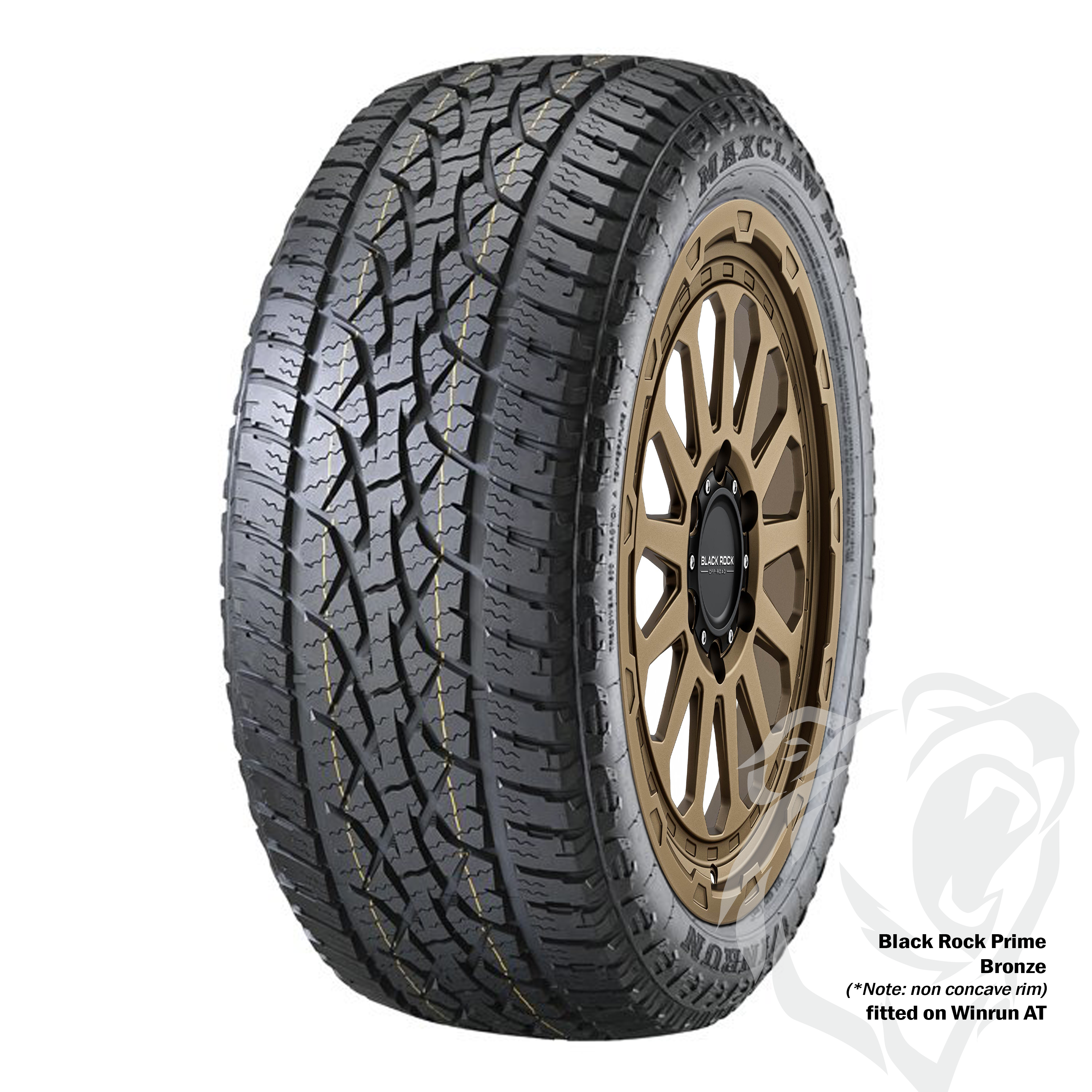 Black Rock Prime Bronze 18X9 6X139.7 +15 WHEEL & TYRE PACKAGE