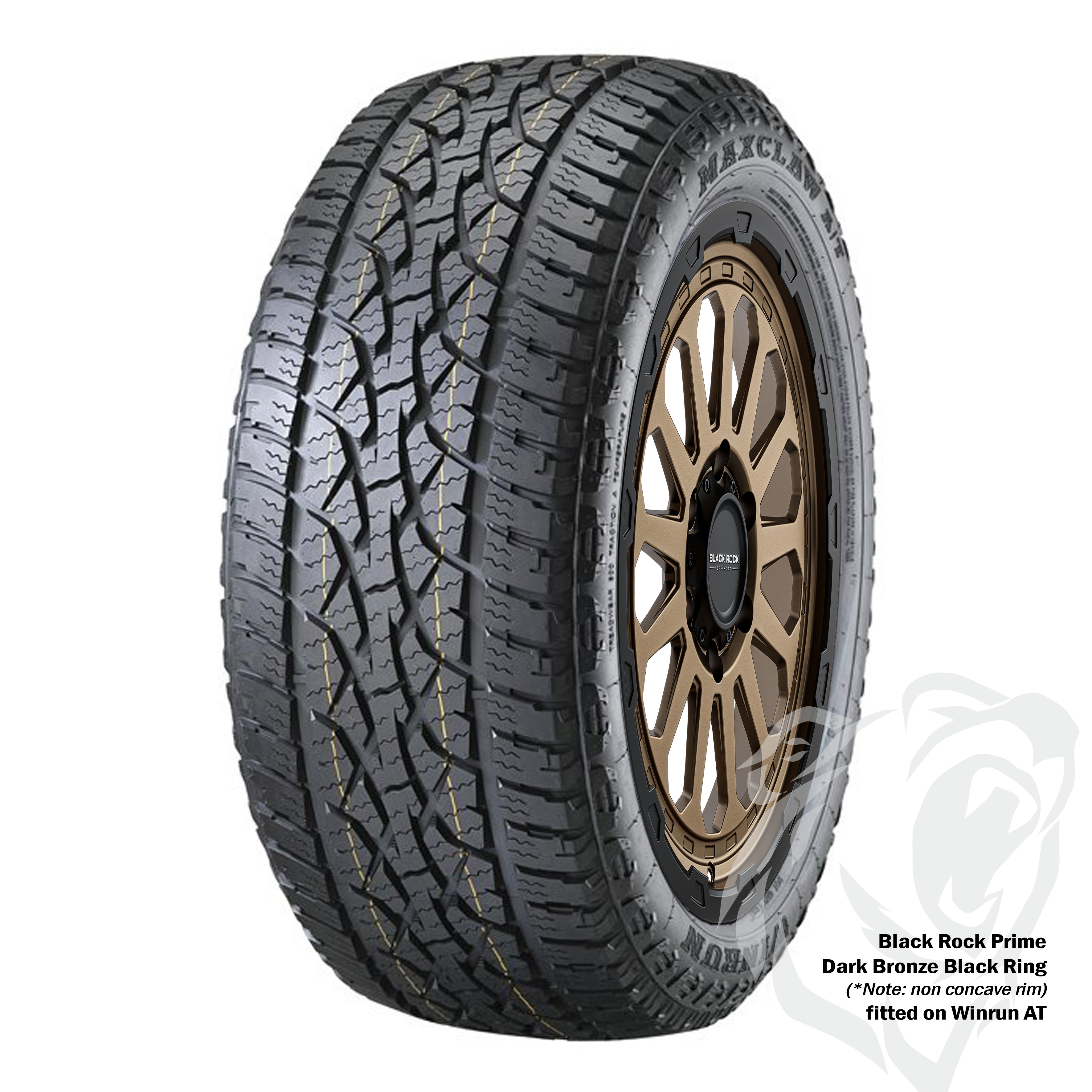 Black Rock Prime Dark Bronze Black Ring 18X9 6X139.7 +15 WHEEL & TYRE PACKAGE