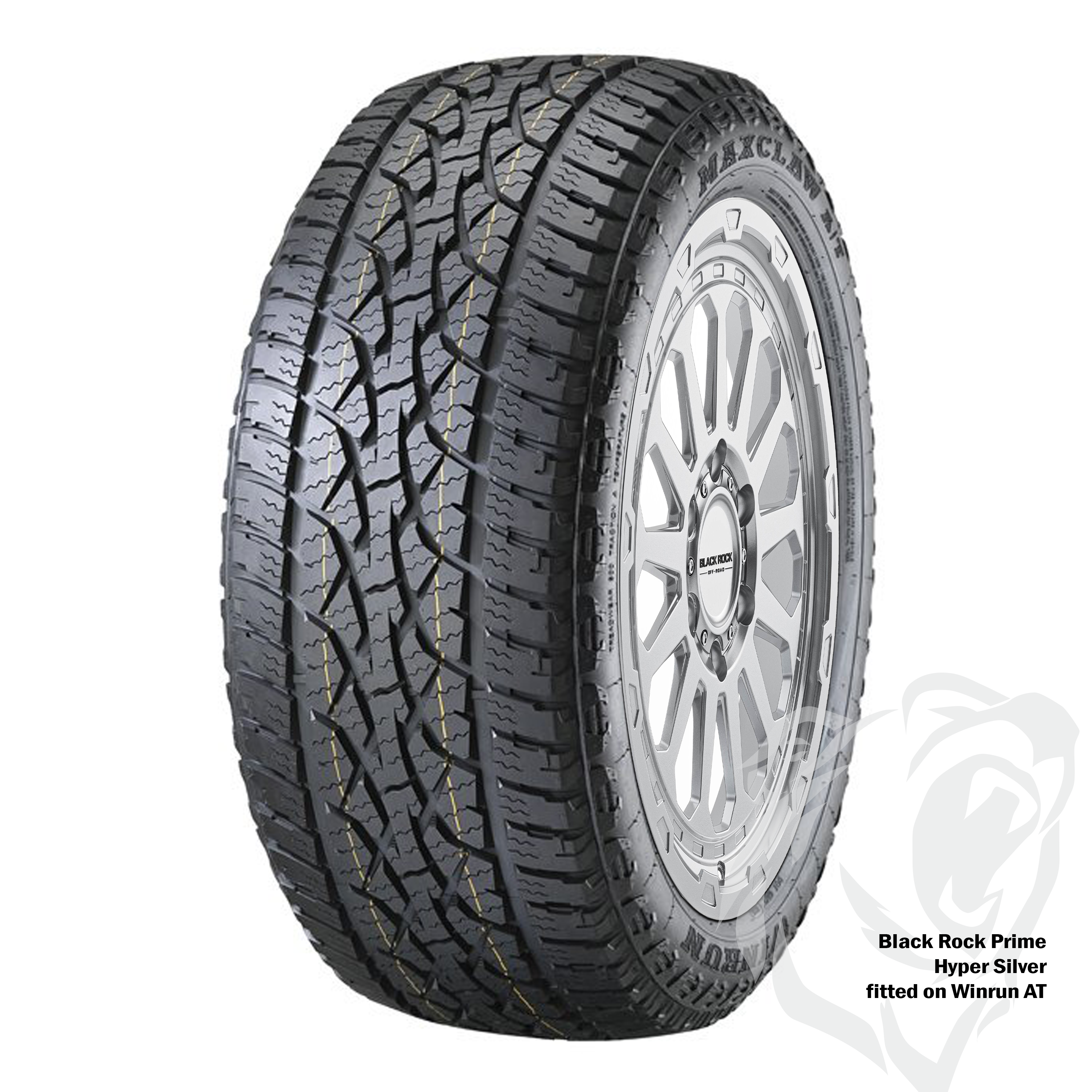 Black Rock Prime Hyper Silver 18X9 6X139.7 +15, +30 or +35 WHEEL & TYRE PACKAGE