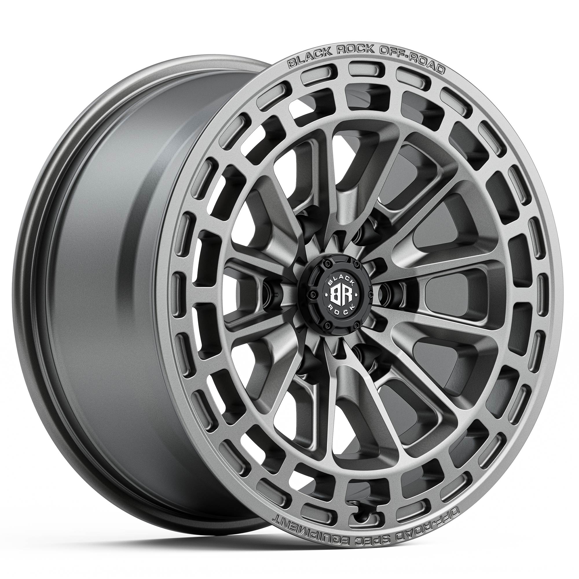 Black Rock Vortex Gunmetal Grey 18X8.5 6X139.7 +30 WHEEL & TYRE PACKAGE