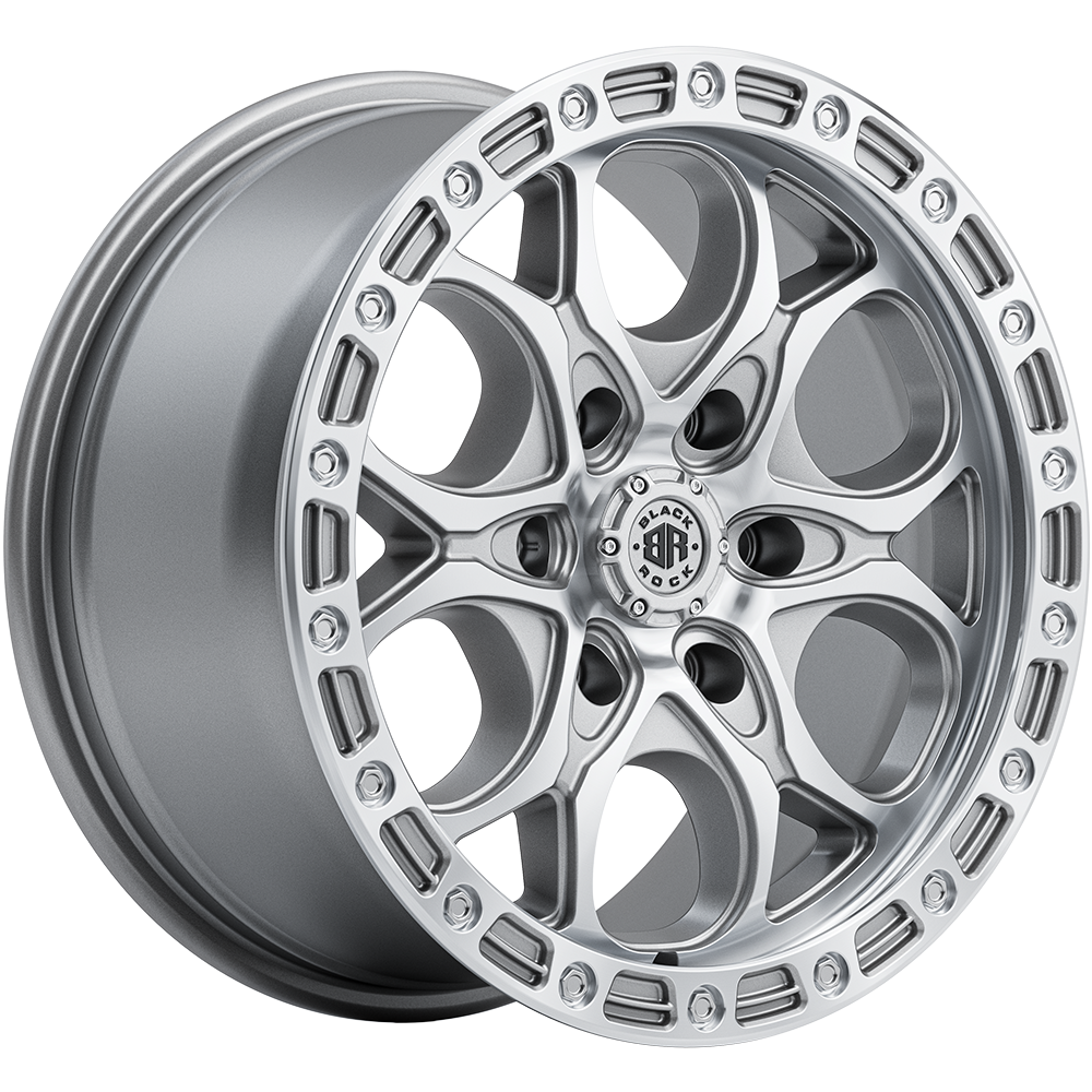 Black Rock Bolt Silver Machined