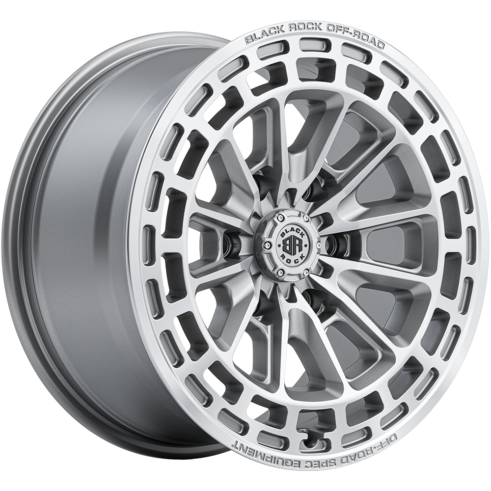 Black Rock Vortex Silver Machined 18X8.5 6X139.7 +30 WHEEL & TYRE PACKAGE