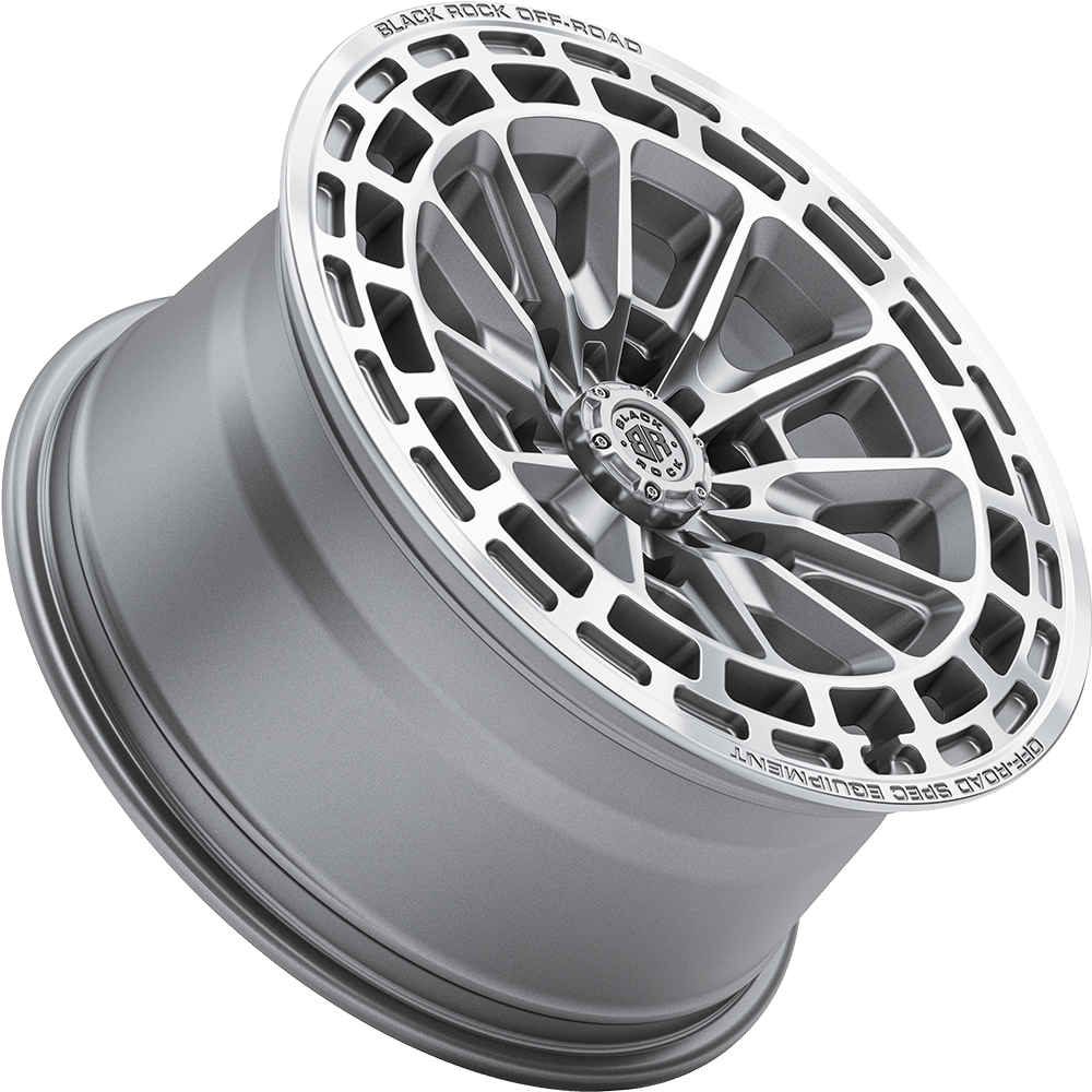 Black Rock Vortex Silver Machined 18X8.5 6X139.7 +30 WHEEL & TYRE PACKAGE
