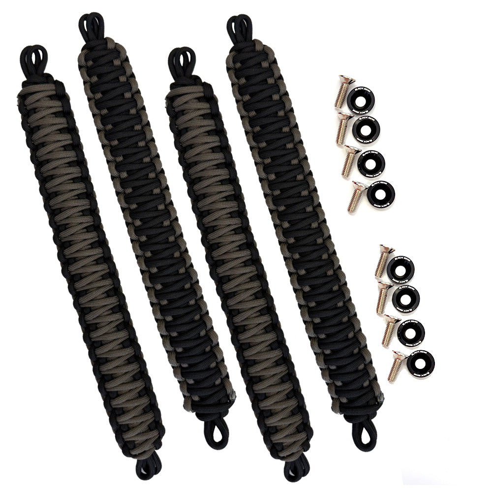 Graphite (Grey) & Black Paracord Grab Handles *NEW*