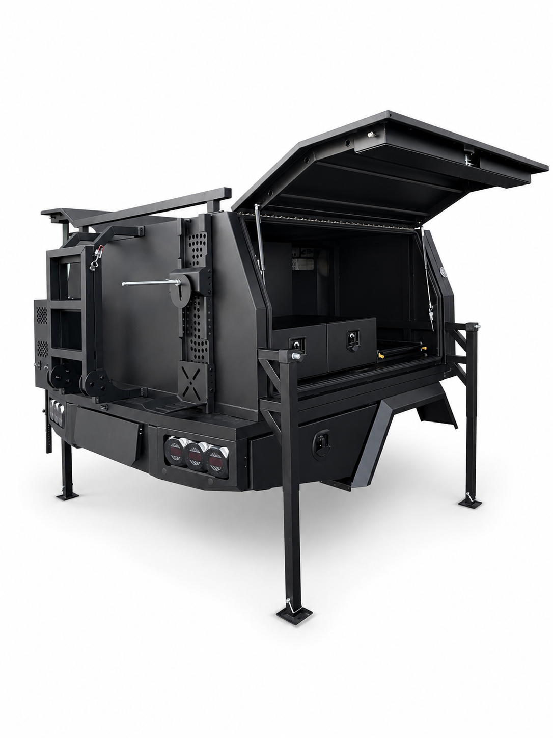 Outlaw Series 2 4WD canopy rear ladder and spare wheel carrier