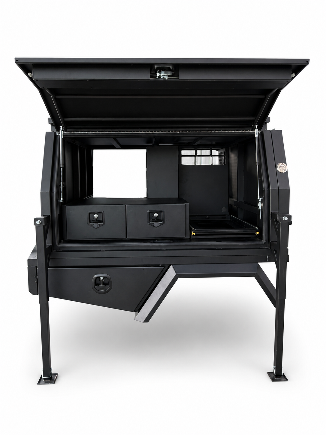 Outlaw Series 2 ute canopy internal trundle drawers storage