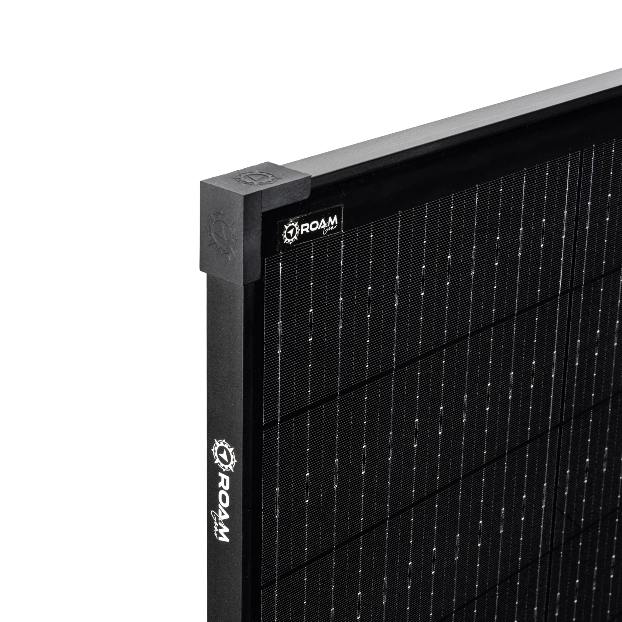 Roam Gear 200W 12V Slimline Square Black Glass Solar Panel (20mm Frame)